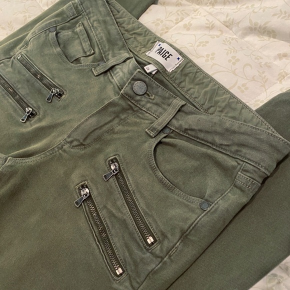 Paige Edgemont Skinny Jeans in Fatigue Green (Size 28) - Picture 5 of 8